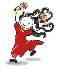 tanzende Frau bzw. Mädchen