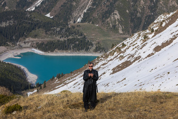 Fototapeta na wymiar Ramadan, a prayer in the mountains