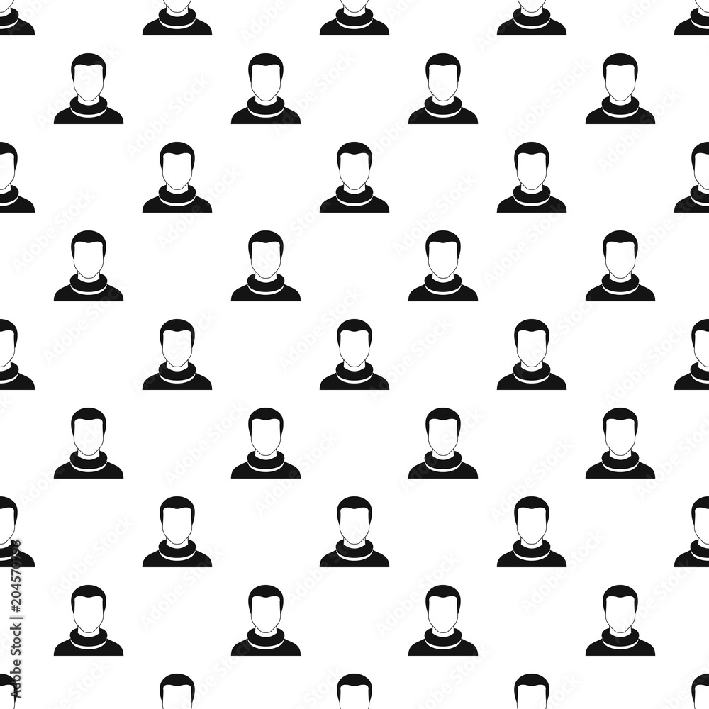 Poster man avatar pattern vector seamless repeating for any web design