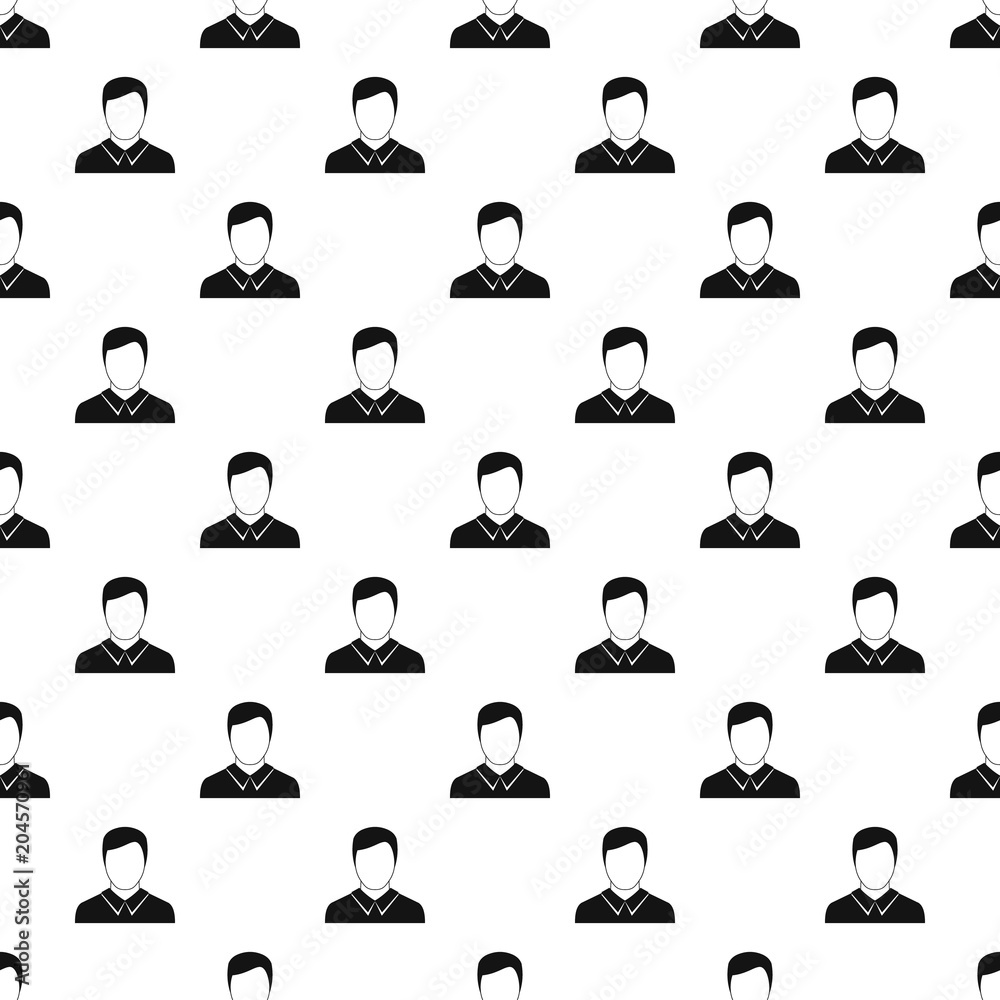 Poster man avatar pattern vector seamless repeating for any web design