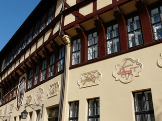 Fototapeta premium Rathausfassade in Stolberg / Harz