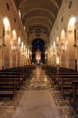 Fototapeta na wymiar Italy, Central Italy, Lazio, Tivoli. Church of Santa Maria Maggiore. Interior.