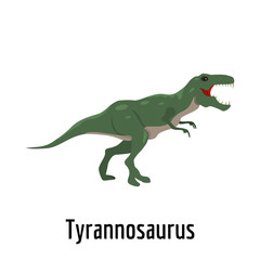 Tyrannosaurus icon. Flat illustration of tyrannosaurus vector icon for web.