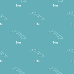 Cuba map thin line. Simple illustration of Cuba map vector isolated on white background