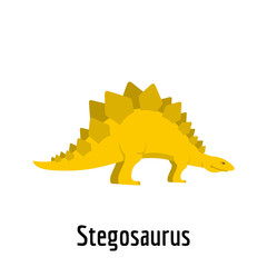 Stegosaurus icon. Flat illustration of stegosaurus vector icon for web.