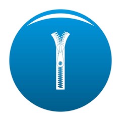 Small zip icon. Simple illustration of small zip vector icon for any design blue