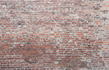 Naklejka premium Big old brick wall as background or wallpaper. Red brick wall texture, pattern