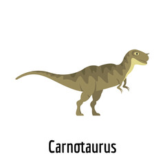 Carnotaurus icon. Flat illustration of carnotaurus vector icon for web.
