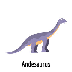 Andesaurus icon. Flat illustration of andesaurus vector icon for web.