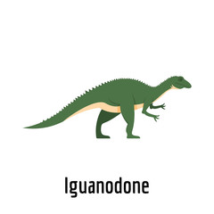 Iguanodone icon. Flat illustration of iguanodone vector icon for web.