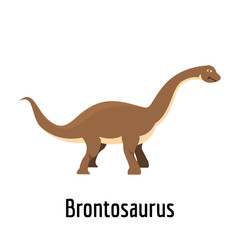 Brontosaurus icon. Flat illustration of brontosaurus vector icon for web.