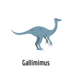 Gallimimus icon. Flat illustration of gallimimus vector icon for web.
