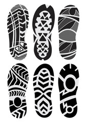 footprint vector set