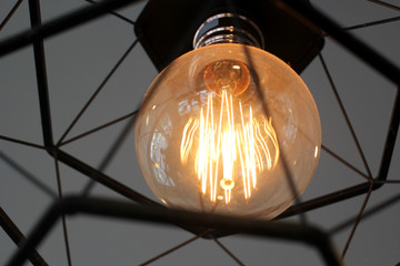 Fototapeta na wymiar decorative antique tungsten light bulb