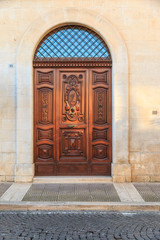 Fototapeta na wymiar Italy, SE Italy, Ostuni. Old town, doors.