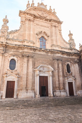 Fototapeta na wymiar Italy, province of Bari, region of Apulia, Monopoli. Roman Catholic Cathedral, the Basilica of the Madonna della Madia or Santa Maria della Madia.