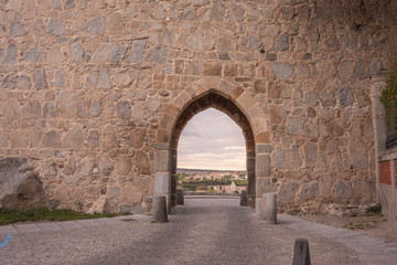 Door over the wall that surrounds the city of Avila. Spain