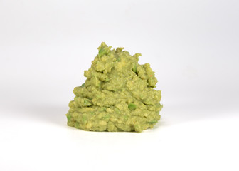 Large Pile of Guacamole on White