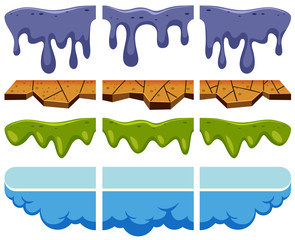 Diffrent Game Platform on White Background