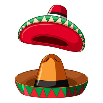 Mexican Sombrero On White Background