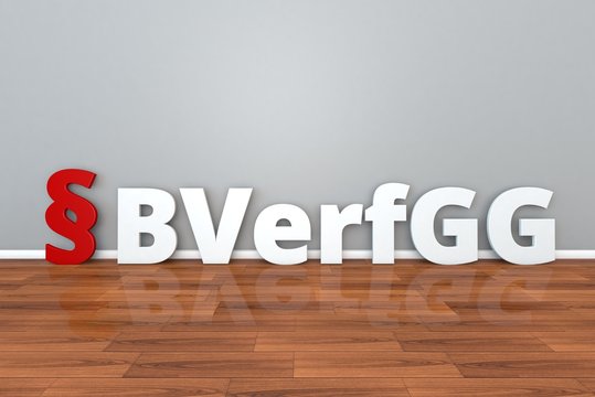 German Law BVerfGG Abbreviation For Law On The Federal Constitutional Court 3d Illustration