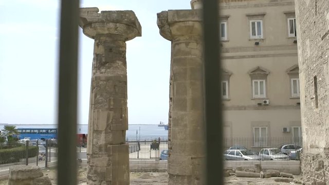Ruins of Archaic Temple in Taranto, Italy