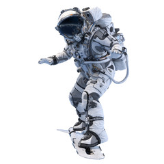 Spaceman on flying board. Mixed media © Sergey Nivens