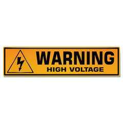 Vector and illustration graphic style,Danger High Voltage symbol,Yellow rectangle Warning Dangerous icon on white background,Attracting attention Security First sign,Idea for presentation EPS10.