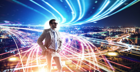 Working till late night. Mixed media