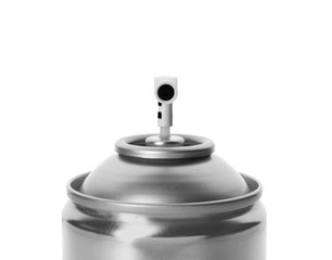 Aerosol air freshener on white background