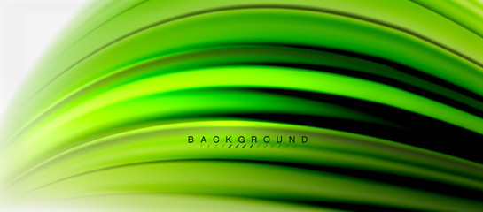 Blurred fluid colors background, abstract waves lines, vector illustration