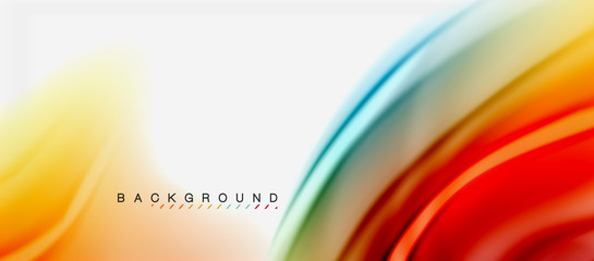Blurred fluid colors background, abstract waves lines, vector illustration
