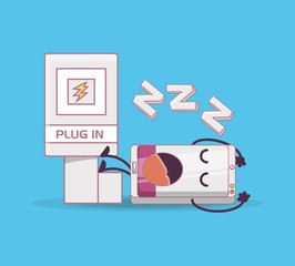 funny smartphone comic character vector illustration design