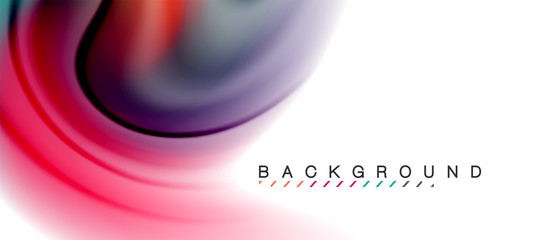 Swirl fluid flowing colors motion effect, holographic abstract background