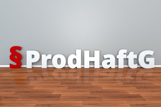 German Law ProdHaftG Abbreviation For Law On Liability For Defective Products 3d Illustration