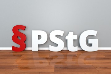 German Law PStG abbreviation for Personal Status Law 3d illustration Personenstandsgesetz