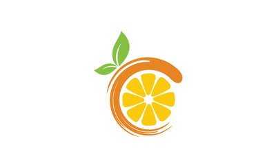 Fresh Orange Fruit, Slice of Lemon Lime Grapefruit Citrus logo design inspiration