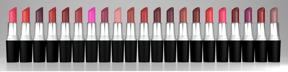 Obraz premium Set of fashionable lipsticks