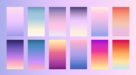 Soft color background Trendy screen vector design for landing page, smartphone, mobile app