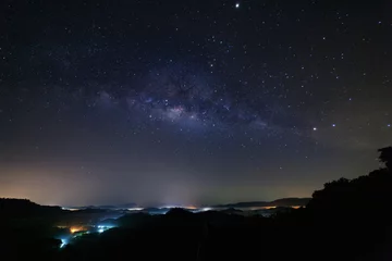 Foto auf Acrylglas The Milky way and stars in the night sky. © panya99