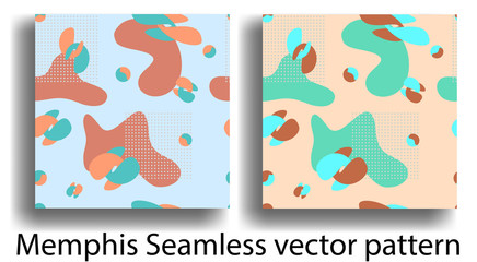 Fototapeta premium Cover template with figures of geometry memphis style for brochures, posters, banners.