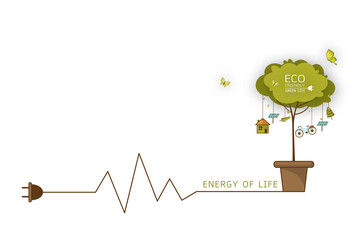 Vector illustration of eco earth