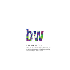 Initial BW Colorful Logo Design. Can be adapt to Corporate identity, logo, icon, symbol and brand identity.