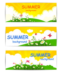 summer banner template design