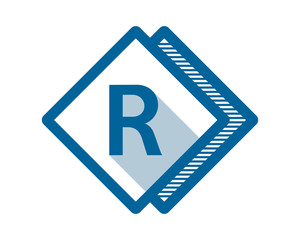 blue rhombus alphabet letter typography typeset logotype font image vector symbol logo icon