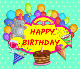 happy birthday vector design for greeting and banner