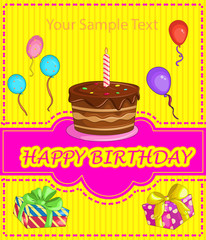 happy birthday vector design for greeting and banner