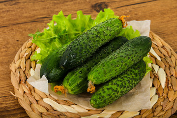 Green cucumbers