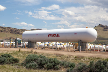 Large Propane Storage Tank
