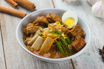 curry noodle with background